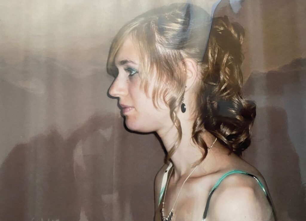 Rachel's Sixth Form ball in 2009.